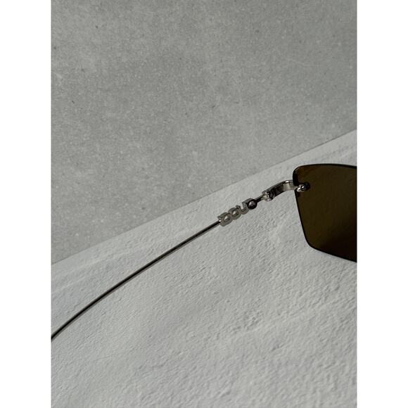 NEW Gucci GG1941S Silver Brown Rimless Unisex Sunglasses $545